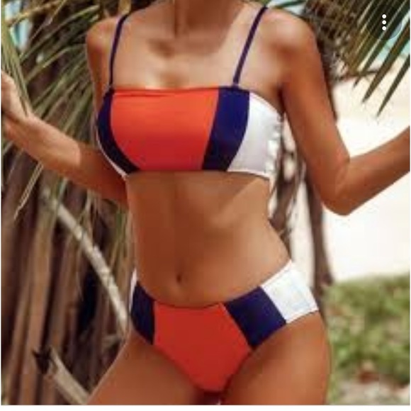Cupshe Red/Orange color block
Bikini Set Swimsuit